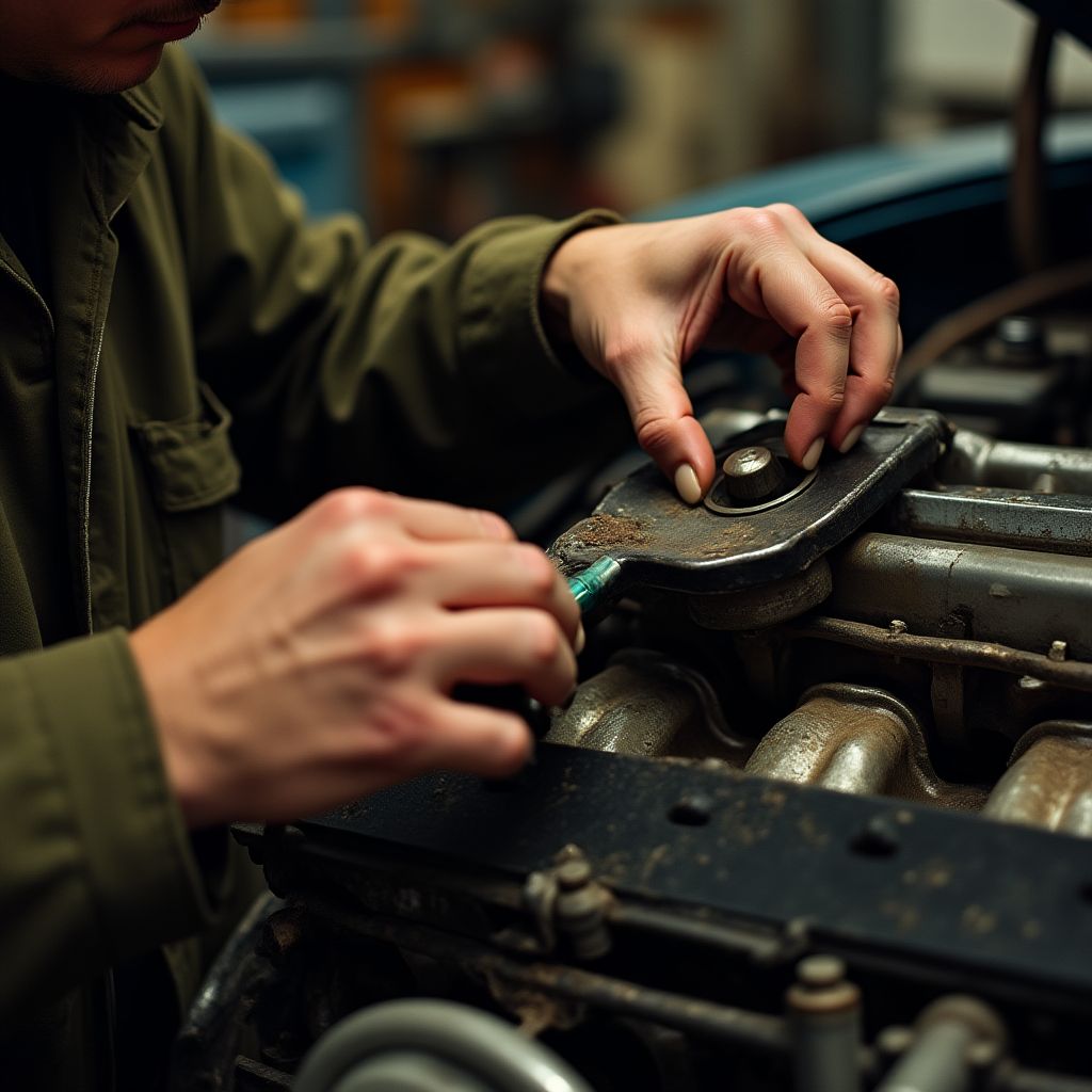 Detailní práce na motoru