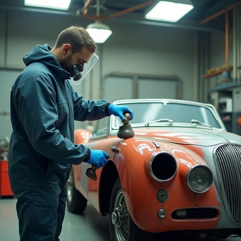 Příprava vozu na lakování